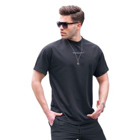 Madmext 6060 Siyah Likralı Basic Erkek T-shirt