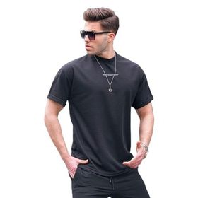 Madmext 6060 Siyah Likralı Basic Erkek T-shirt