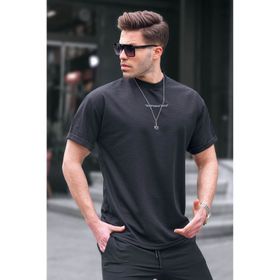 Madmext 6060 Siyah Likralı Basic Erkek T-shirt