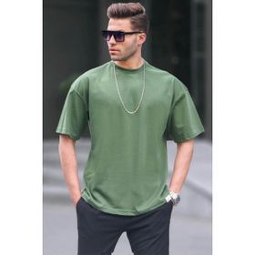 Madmext 6066 Haki Oversize Erkek T-shirt