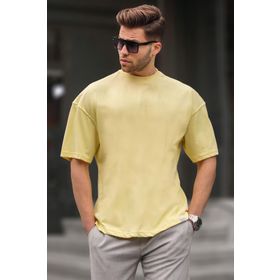 Madmext 6066 Sarı Oversize Erkek T-shirt