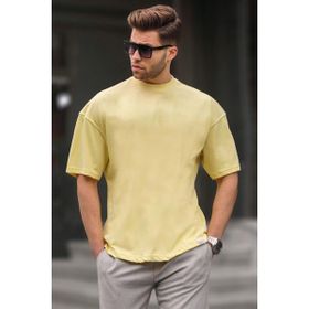 Madmext 6066 Sarı Oversize Erkek T-shirt