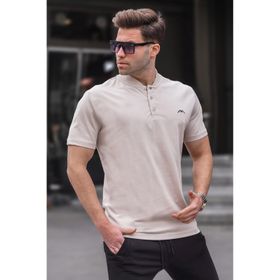 Madmext 6067 Taş Rengi Erkek T-shirt
