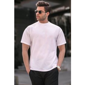 Madmext 6069 Ekru Regular Fit Basic Erkek T-shirt