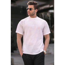 Madmext 6069 Ekru Regular Fit Basic Erkek T-shirt