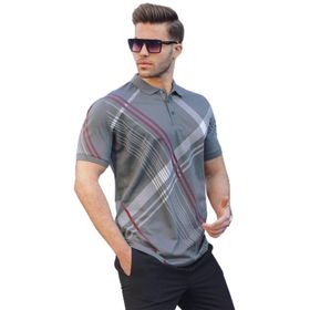 Madmext 6079 Füme Desenli Polo Yaka Erkek T-shirt