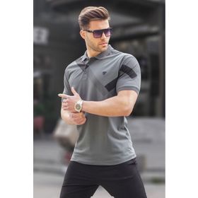 Madmext 6081 Füme Desenli Polo Yaka Erkek T-shirt