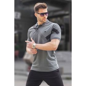 Madmext 6081 Füme Desenli Polo Yaka Erkek T-shirt