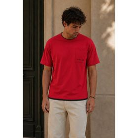 Madmext 6090 Bordo Parçalı Basic Erkek T-shirt