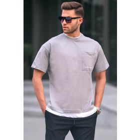 Madmext 6090 Gri Basic Erkek T-shirt