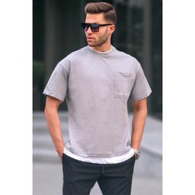 Madmext 6090 Gri Basic Erkek T-shirt
