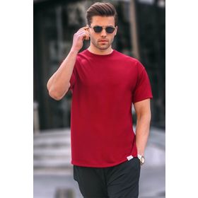 Madmext 6099 Bordo Regular Fit Basic Erkek T-shirt