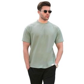 Madmext 6099 Mint Yeşili Regular Fit Basic Erkek T-shirt