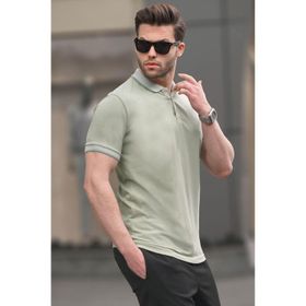 Madmext 6105 Çağla Yeşili Regular Fit Erkek T-shirt