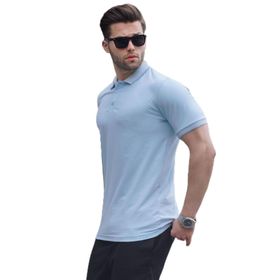 Madmext 6105 Mavi Regular Fit Polo Yaka Erkek T-shirt