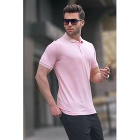 Madmext 6105 Pembe Regular Fit Polo Yaka Erkek T-shirt