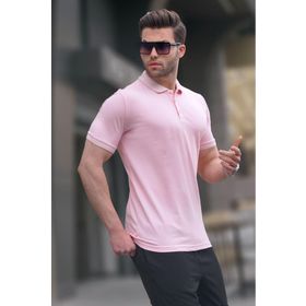 Madmext 6105 Pembe Regular Fit Polo Yaka Erkek T-shirt