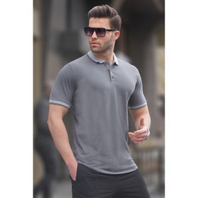 Madmext 6105 Polo Yaka Füme Regular Fit Erkek T-shirt
