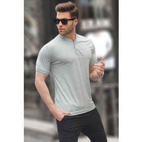Madmext 6107 Mint Yeşili Hakim Yaka Polo Erkek T-shirt