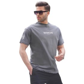 Madmext 6112 Füme Bisiklet Yaka Erkek T-shirt