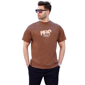 Madmext 6124 Mavi Baskılı Erkek T-shirt