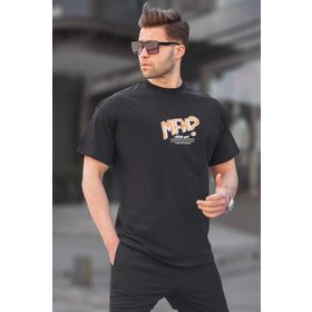 Madmext 6124 Siyah Baskılı Erkek T-shirt