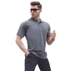 Madmext 6126 Füme Polo Yaka Basic Erkek T-shirt