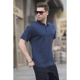 Madmext 6126 Lacivert Polo Yaka Basic Erkek T-shirt