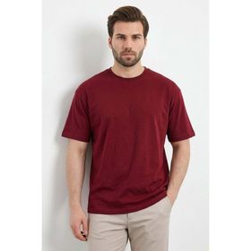 Madmext 6131 Bordo Regular Fit Basic Erkek T-shirt