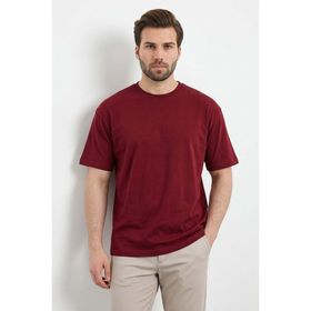 Madmext 6131 Bordo Regular Fit Basic Erkek T-shirt