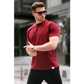 Madmext 6131 Bordo Regular Fit Basic Erkek T-shirt
