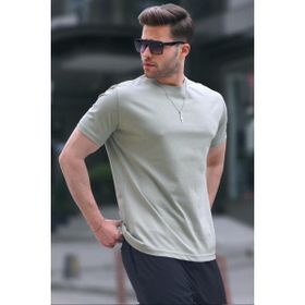 Madmext 6131 Çağla Yeşili Regular Fit Basic Erkek T-shirt