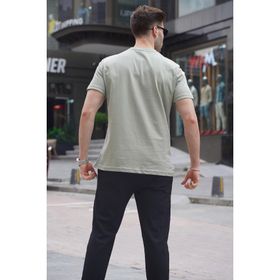 Madmext 6131 Çağla Yeşili Regular Fit Basic Erkek T-shirt