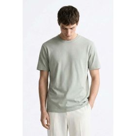 Madmext 6131 Çağla Yeşili Regular Fit Basic Erkek T-shirt