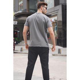 Madmext 6131 Füme Regular Fit Basic Erkek T-shirt