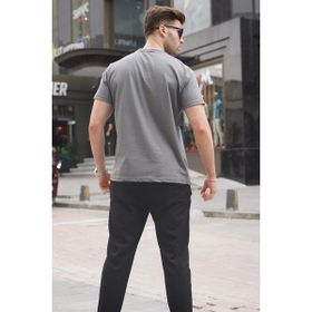 Madmext 6131 Füme Regular Fit Basic Erkek T-shirt