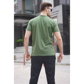 Madmext 6131 Haki Regular Fit Basic Erkek T-shirt