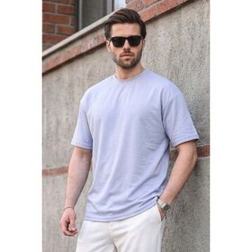 Madmext 6131 Mavi Regular Fit Basic Erkek T-shirt