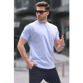 Madmext 6131 Mavi Regular Fit Basic Erkek T-shirt