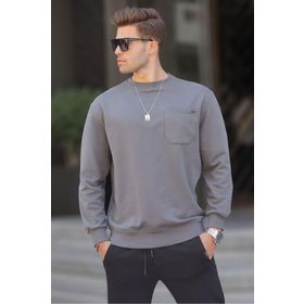 Madmext 6136 Füme Erkek Sweatshirt