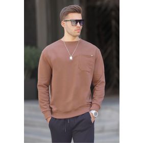 Madmext 6136 Kahverengi Erkek Sweatshirt