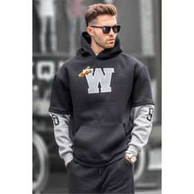 Madmext 6141 Siyah Erkek Sweatshirt