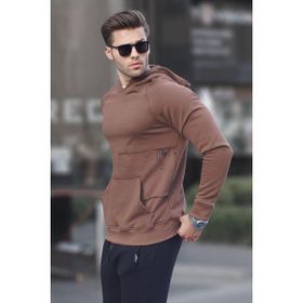 Madmext 6151 Kahverengi Erkek Sweatshirt