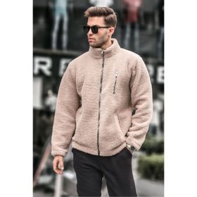 Madmext 6152 Bej Erkek Sweatshirt
