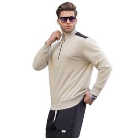 Madmext 6157 Bej Erkek Sweatshirt