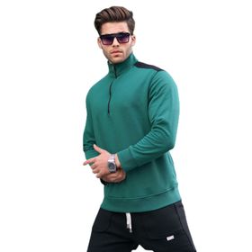 Madmext 6157 Koyu Yeşil Erkek Sweatshirt