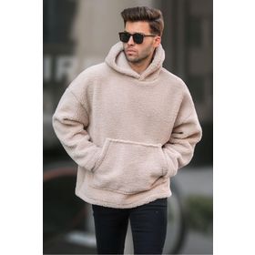 Madmext 6160 Bej Erkek Sweatshirt