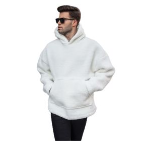 Madmext 6160 Beyaz Erkek Sweatshirt