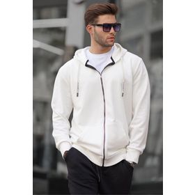Madmext 6161 Ekru Erkek Sweatshirt