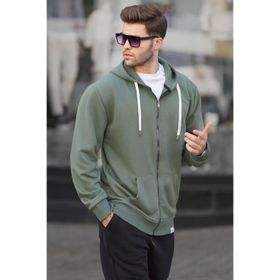 Madmext 6161 Haki Yeşili Erkek Sweatshirt